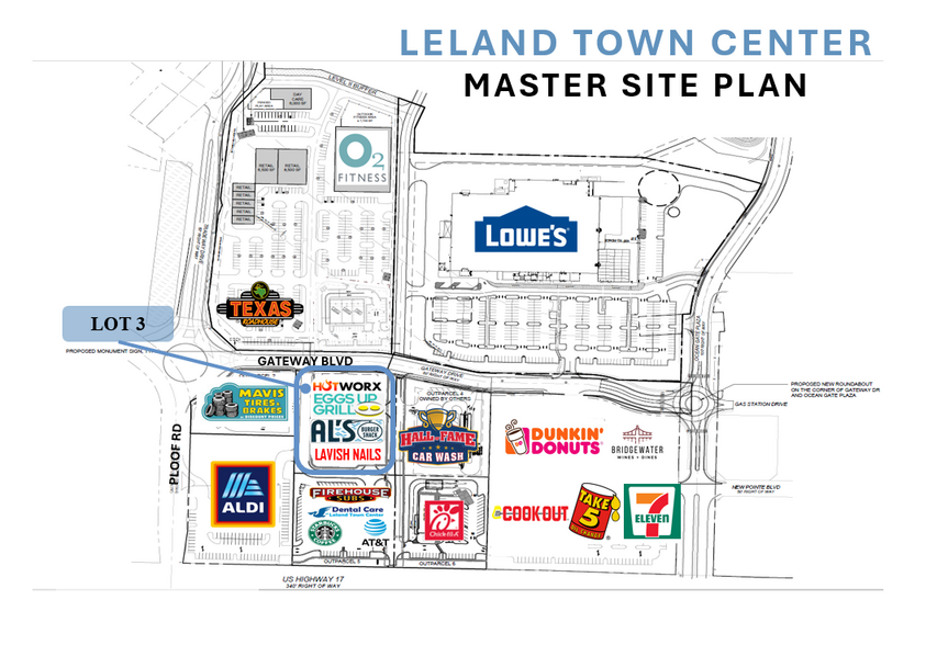 Hwy 17 & Ploof Rd, Leland, NC à louer - Plan de site - Image 2 de 3