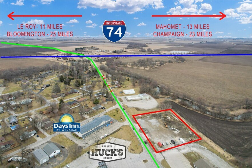 940 Clinton Ave, Farmer City, IL à vendre - Aérien - Image 2 de 27