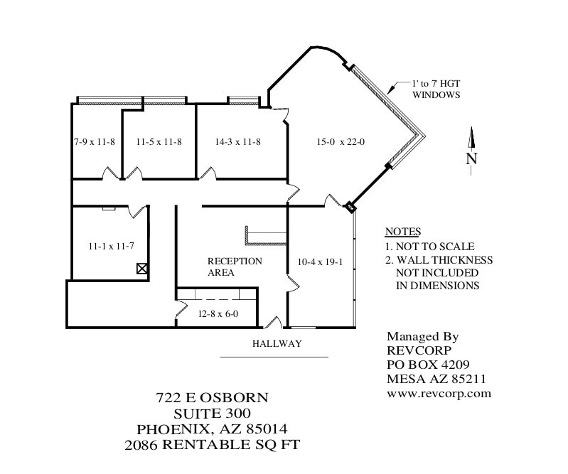 722 E Osborn Rd, Phoenix, AZ for lease Floor Plan- Image 1 of 11