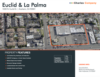 Plus de détails pour 928-1098 N Euclid St, Anaheim, CA - Local commercial à louer