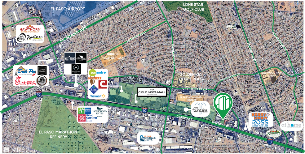 9101 Gateway Blvd W, El Paso, TX à louer - Photo du bâtiment - Image 2 de 2