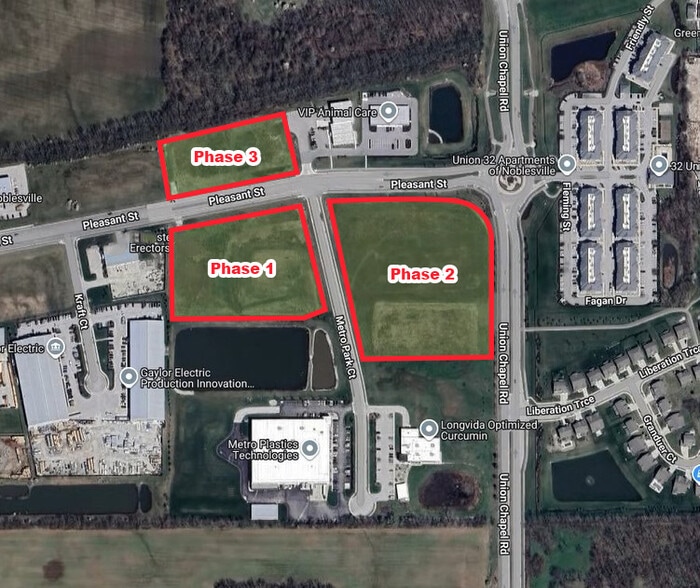 SWC Pleasant St. & Union Chapel, Noblesville, IN for lease - Aerial - Image 2 of 6