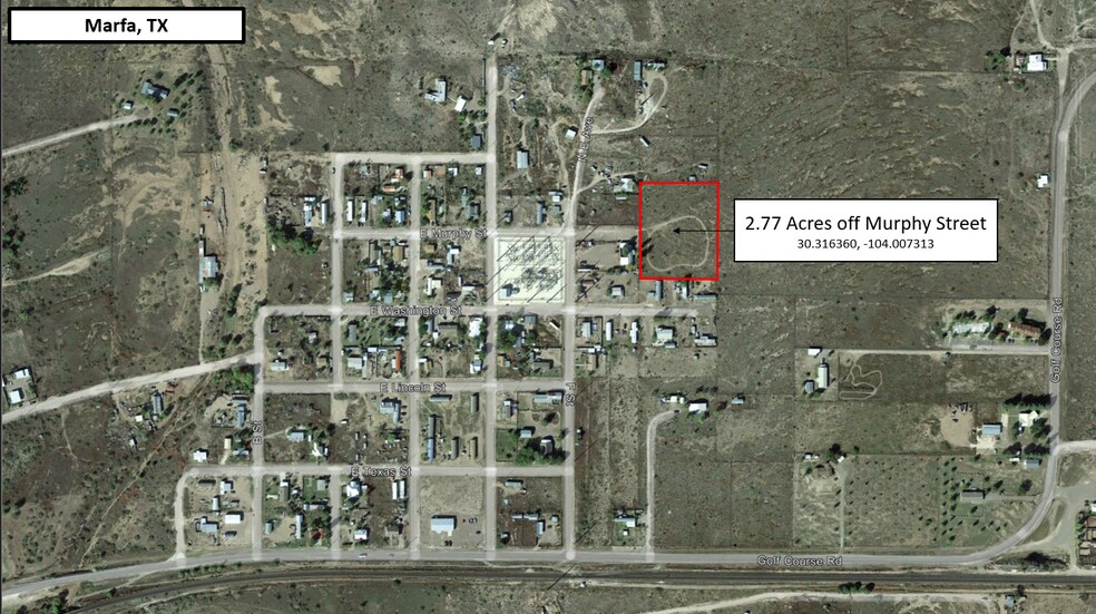 E Murphy St, Marfa, TX for lease - Aerial - Image 1 of 2