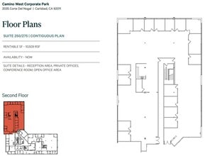 2035 corte del nogal, Carlsbad, CA for lease Floor Plan- Image 2 of 2
