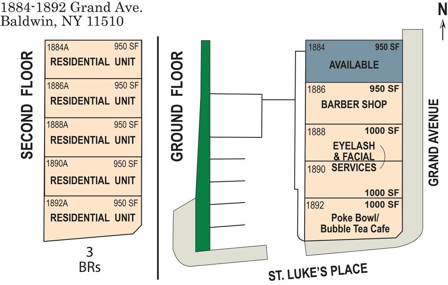 1884-1892 Grand Ave, Baldwin, NY à vendre - Photo du bâtiment - Image 2 de 2