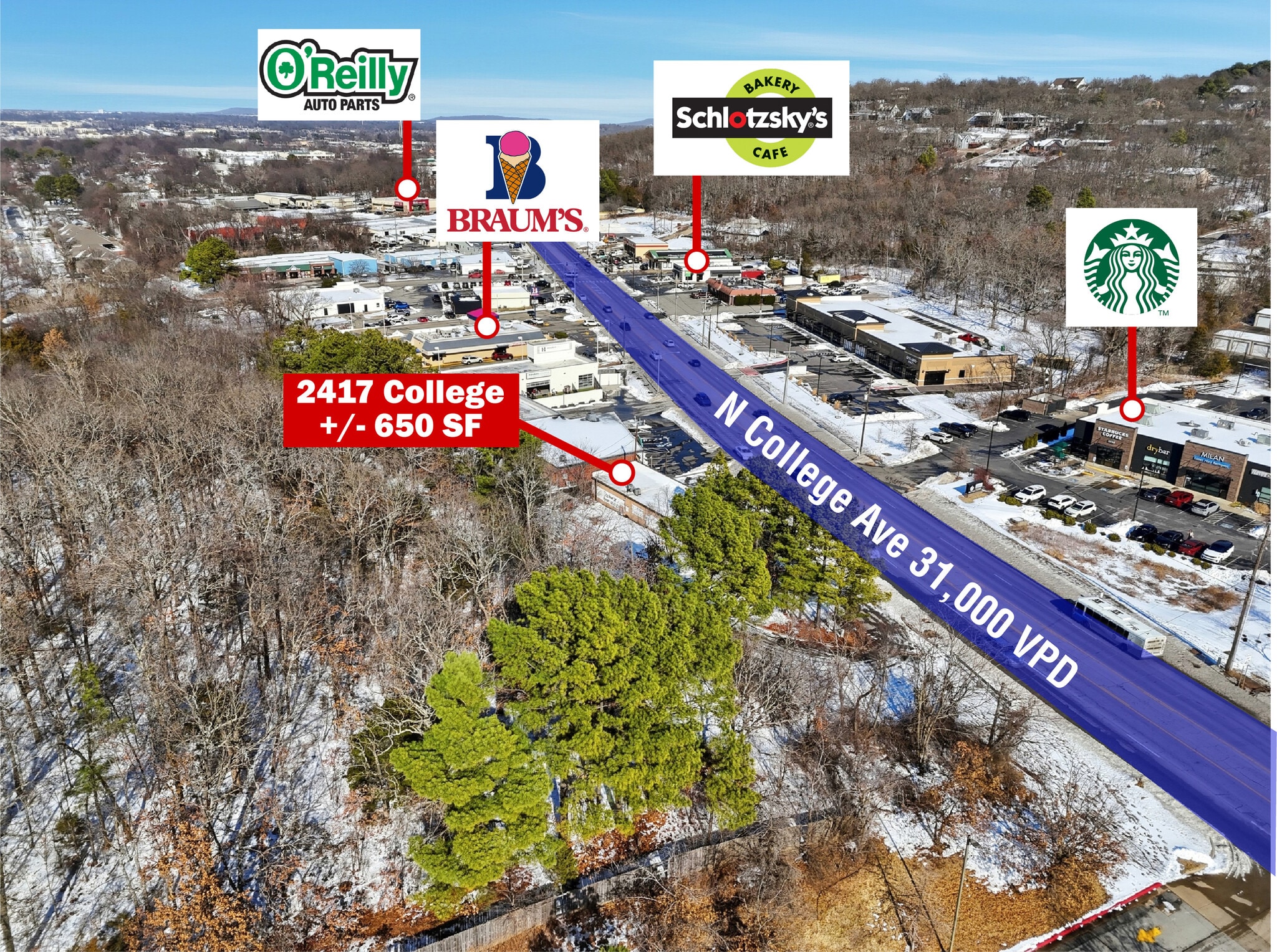 2417 N College Ave, Fayetteville, AR for lease Primary Photo- Image 1 of 14