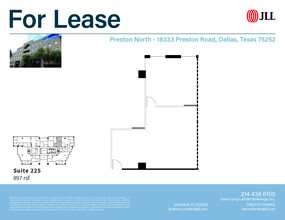 18333 Preston Rd, Dallas, TX à louer Plan d’étage- Image 1 de 2