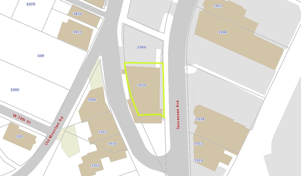 3914 St. Elmo Ave, Chattanooga, TN à louer - Plan cadastral - Image 2 de 7