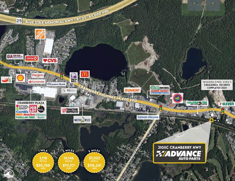 3105A Cranberry Hwy, East Wareham, MA à vendre - Photo du bâtiment - Image 2 de 7