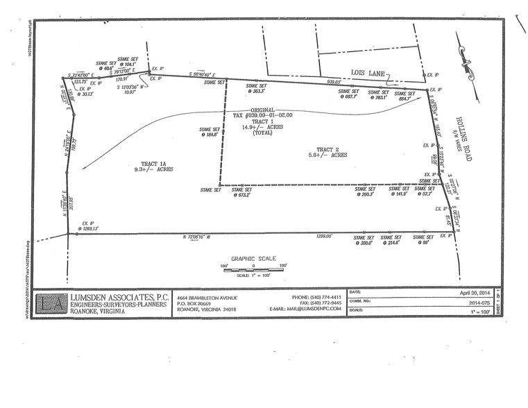 Hollins Rd, Roanoke, VA for sale - Plat Map - Image 2 of 3