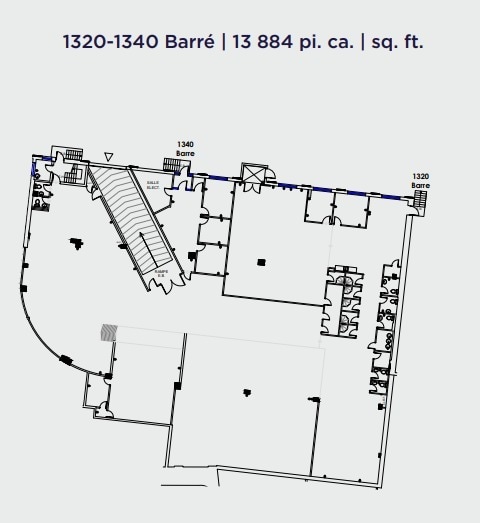1320-1390 Rue Barré, Montréal, QC for lease Floor Plan- Image 1 of 1