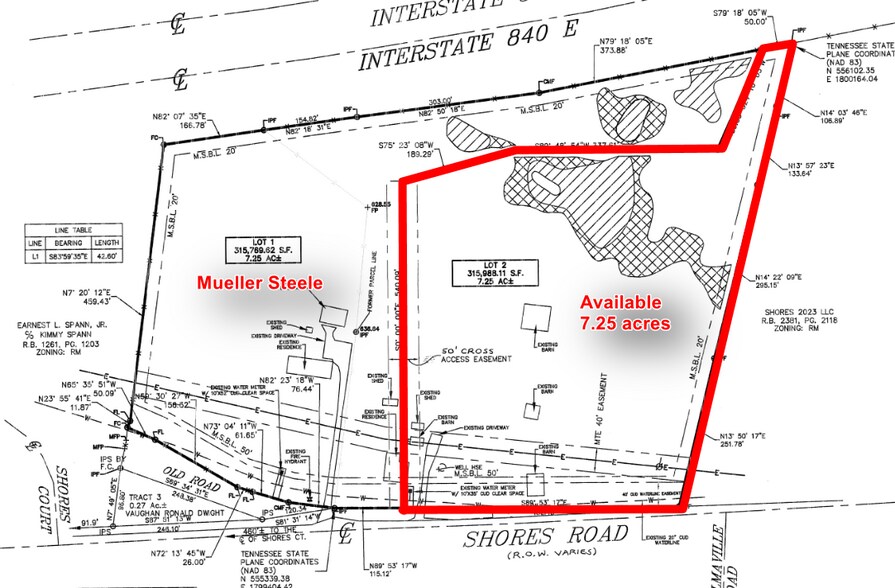 6902 Shores Rd, Murfreesboro, TN à vendre - Plan cadastral - Image 2 de 2