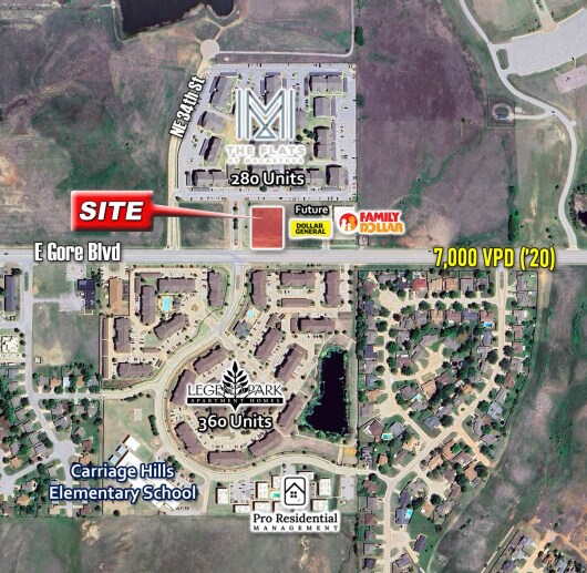 NEQ of E Gore & NE Flower Mound Rd blvd, Lawton, OK à vendre - Photo principale - Image 1 de 1