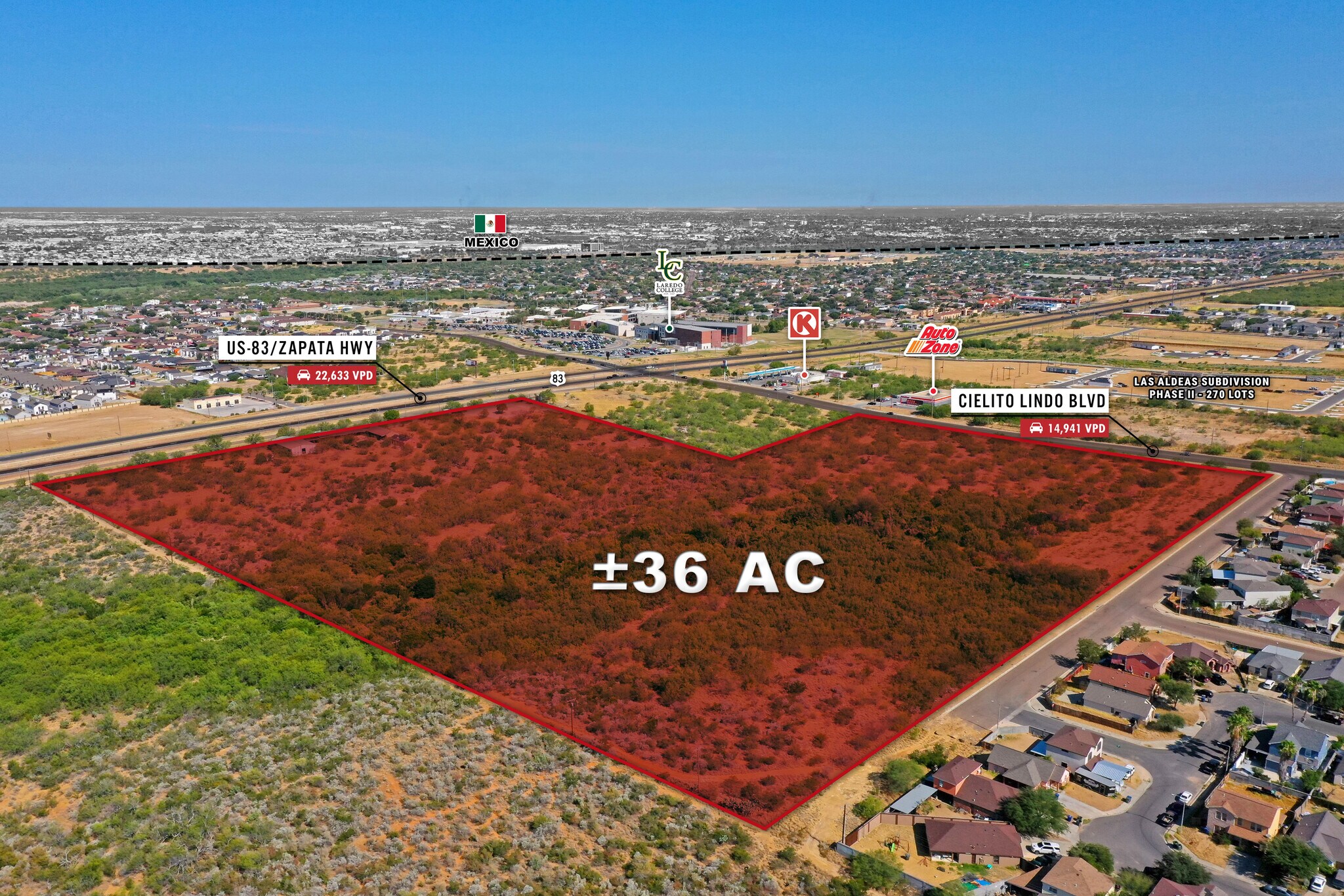 5600 US Highway 83 Hwy, Laredo, TX for sale Aerial- Image 1 of 16