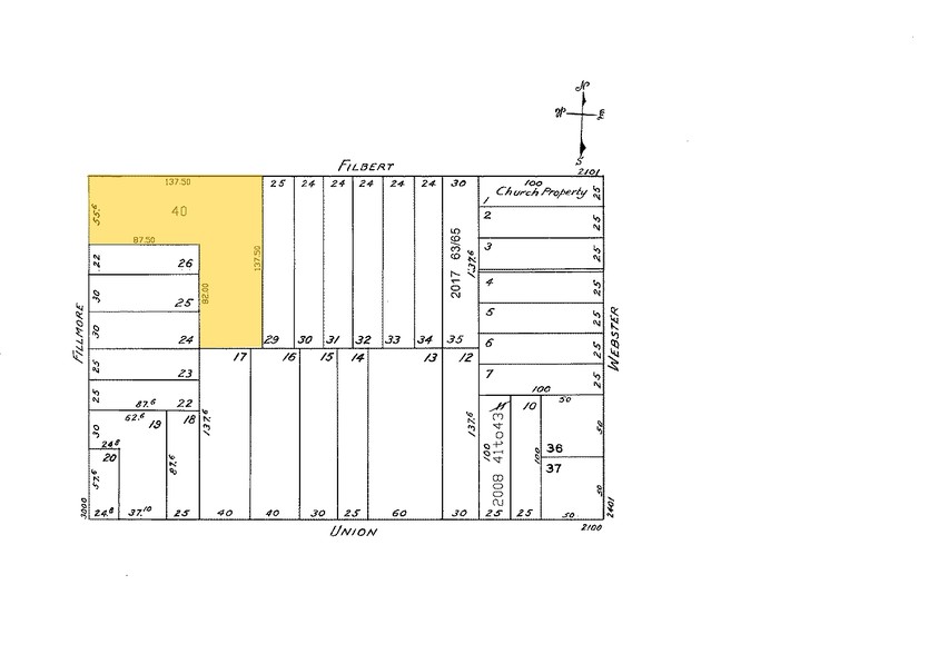 3060 Fillmore St, San Francisco, CA à vendre - Plan cadastral - Image 3 de 9