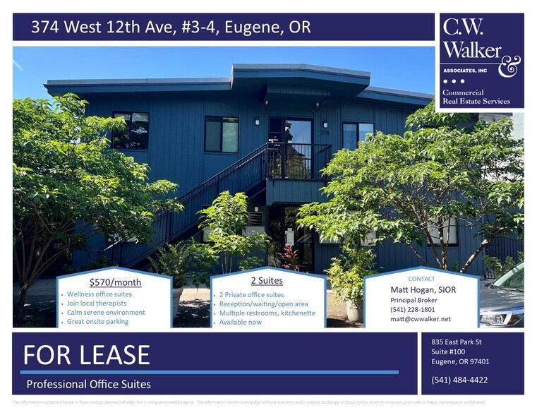 372-374 W 12th Ave, Eugene, OR à louer - Photo principale - Image 1 de 5