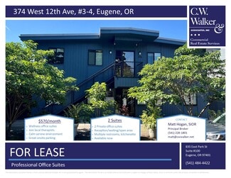 Plus de détails pour 372-374 W 12th Ave, Eugene, OR - Bureau à louer