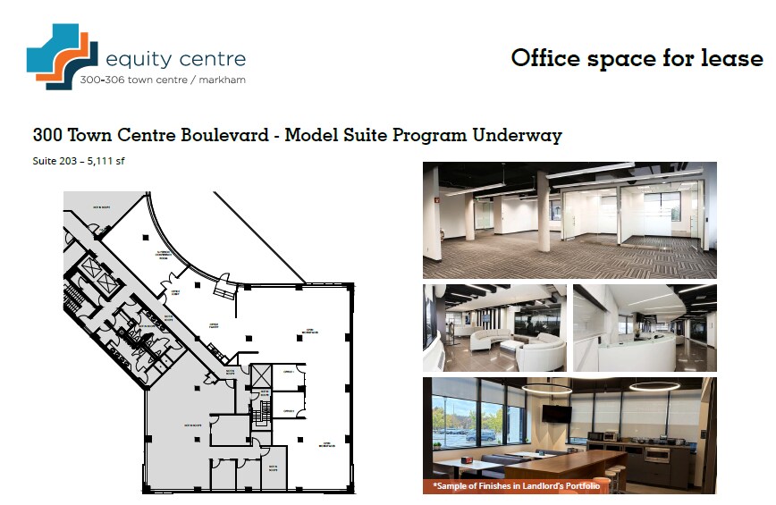 300 Town Centre Blvd N, Markham, ON à louer Plan d’étage- Image 1 de 1