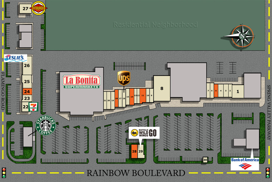 4120-4298 S Rainbow Blvd, Las Vegas, NV à louer - Plan de site - Image 2 de 2