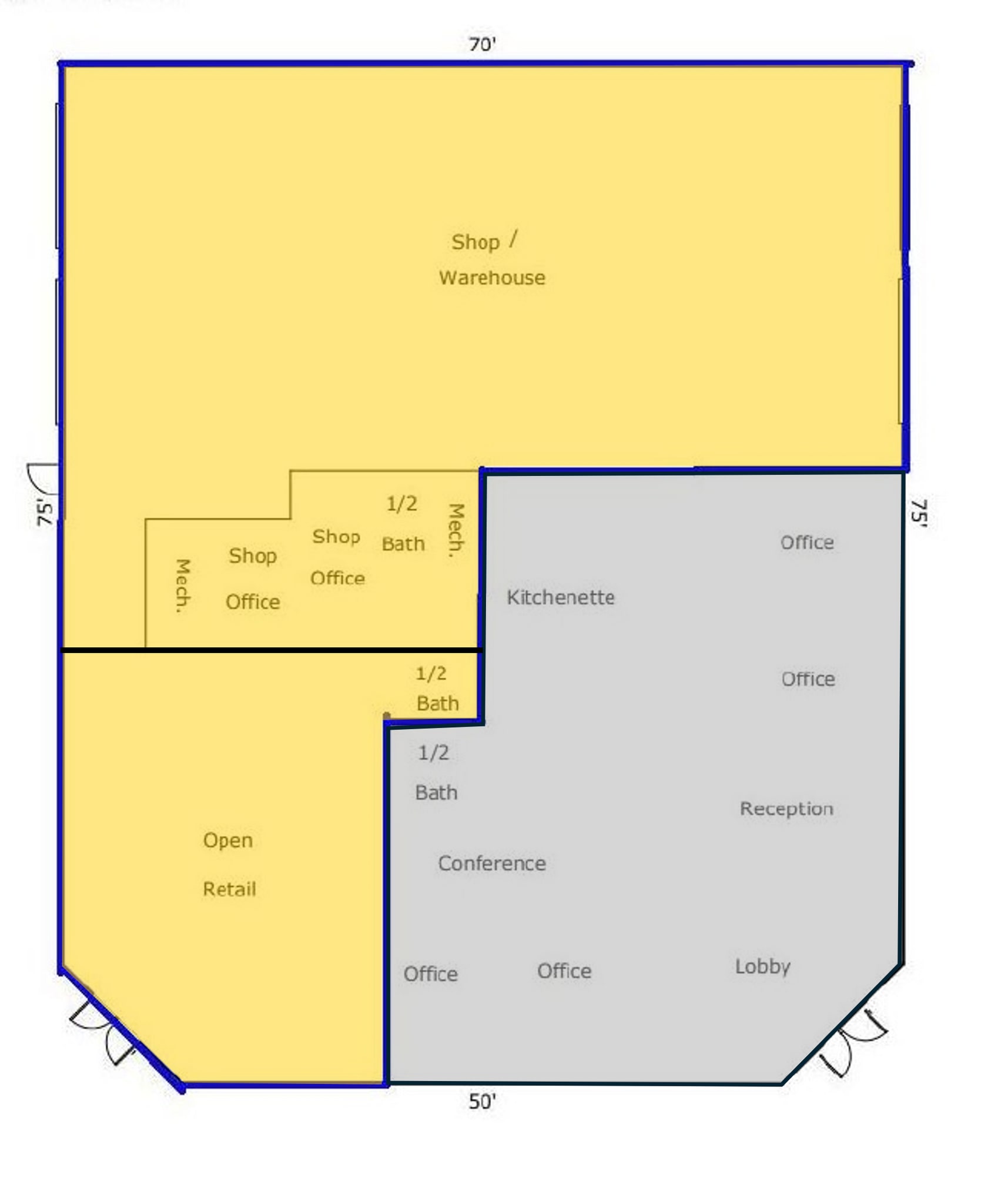 869 W 2nd St, Xenia, OH for lease Floor Plan- Image 1 of 1