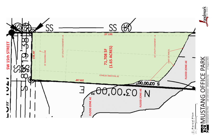 SW 15th St., Mustang, OK à vendre - Plan de site - Image 2 de 2