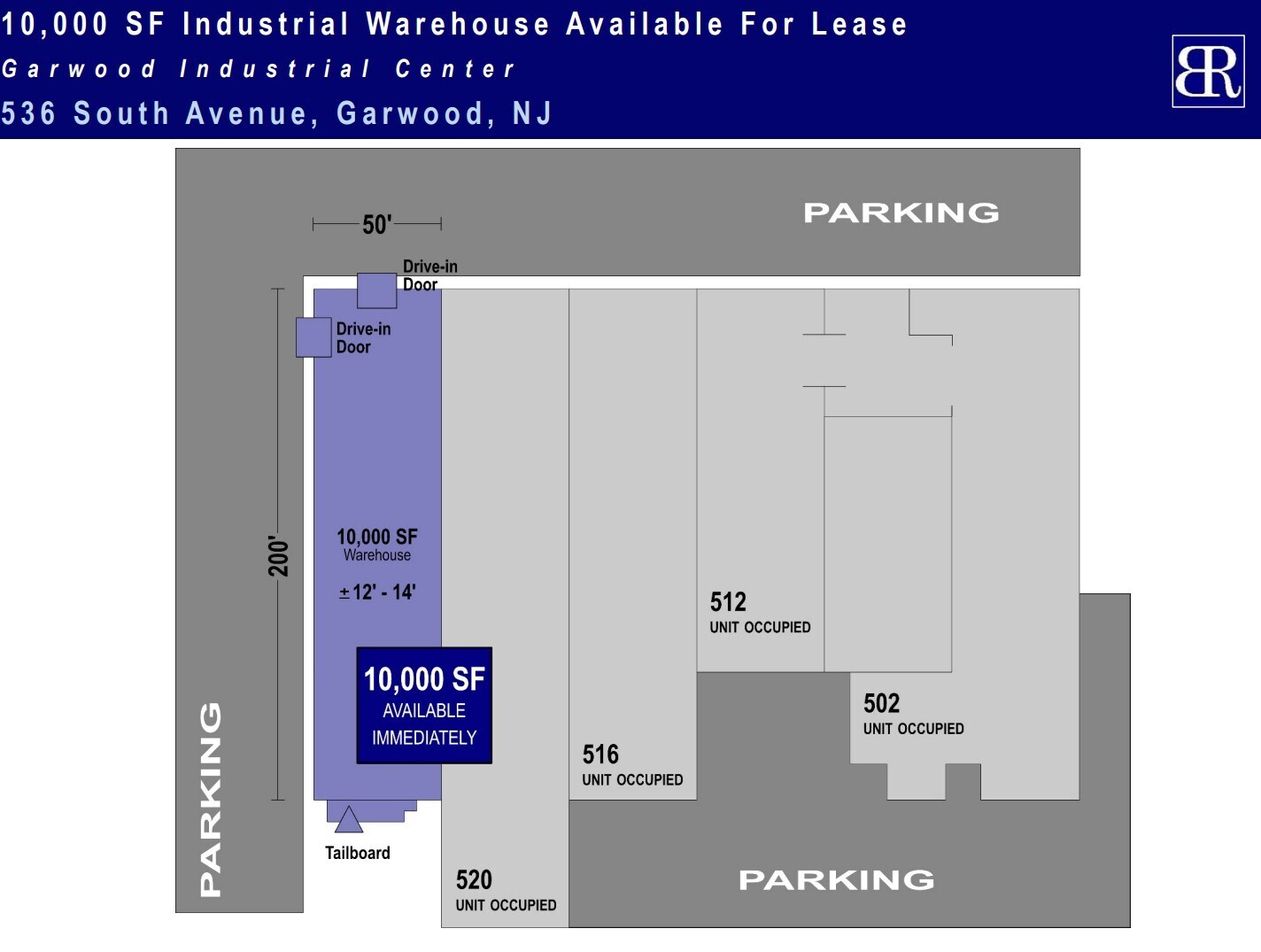 536 South Ave, Garwood, NJ à louer Plan d’étage- Image 1 de 1