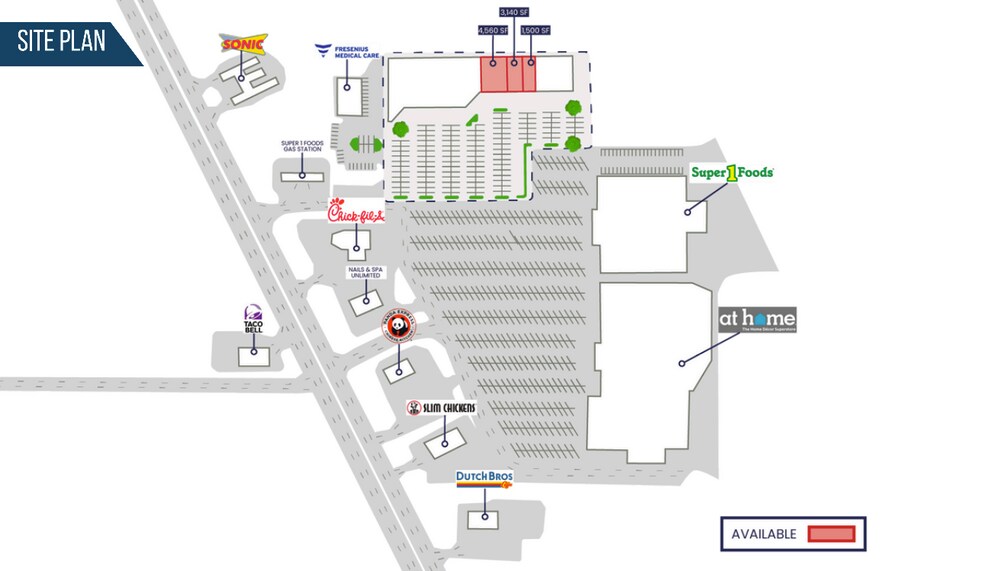 3826-3900 Troup Hwy, Tyler, TX à louer - Plan de site - Image 3 de 12