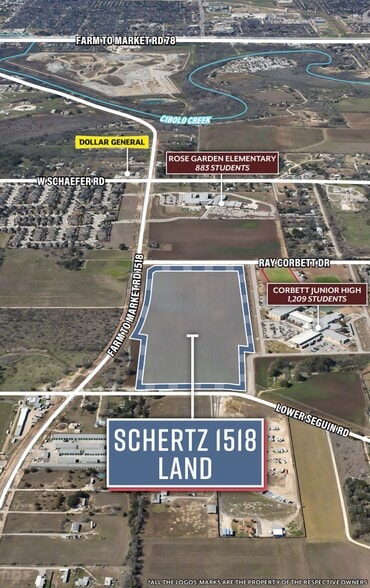 FM 1518 & Lower Seguin Rd, Schertz, TX for sale - Aerial - Image 2 of 6