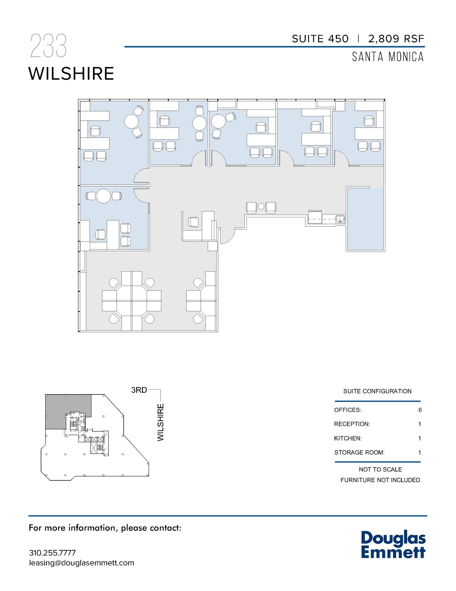 233 Wilshire Blvd, Santa Monica, CA à louer Plan d’étage- Image 1 de 1