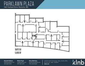 11821 Parklawn Dr, Rockville, MD à louer Plan d’étage- Image 1 de 1