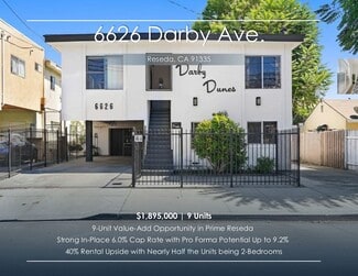 Plus de détails pour 6626 Darby Ave, Reseda, CA - Multi-résidentiel à vendre