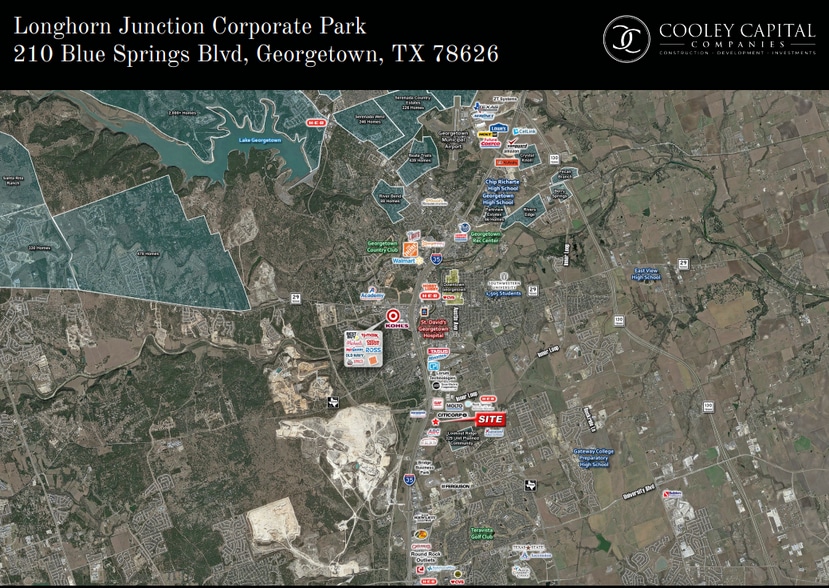 210 Blue Springs Blvd, Georgetown, TX for lease - Aerial - Image 3 of 4