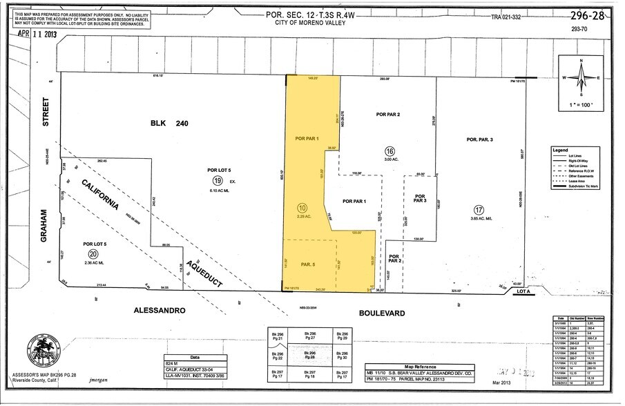 23750 Alessandro Blvd, Moreno Valley, CA à vendre - Plan cadastral - Image 3 de 3