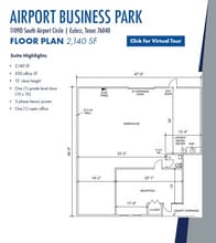 1109 S Airport Cir, Euless, TX à louer Plan d’étage- Image 1 de 1