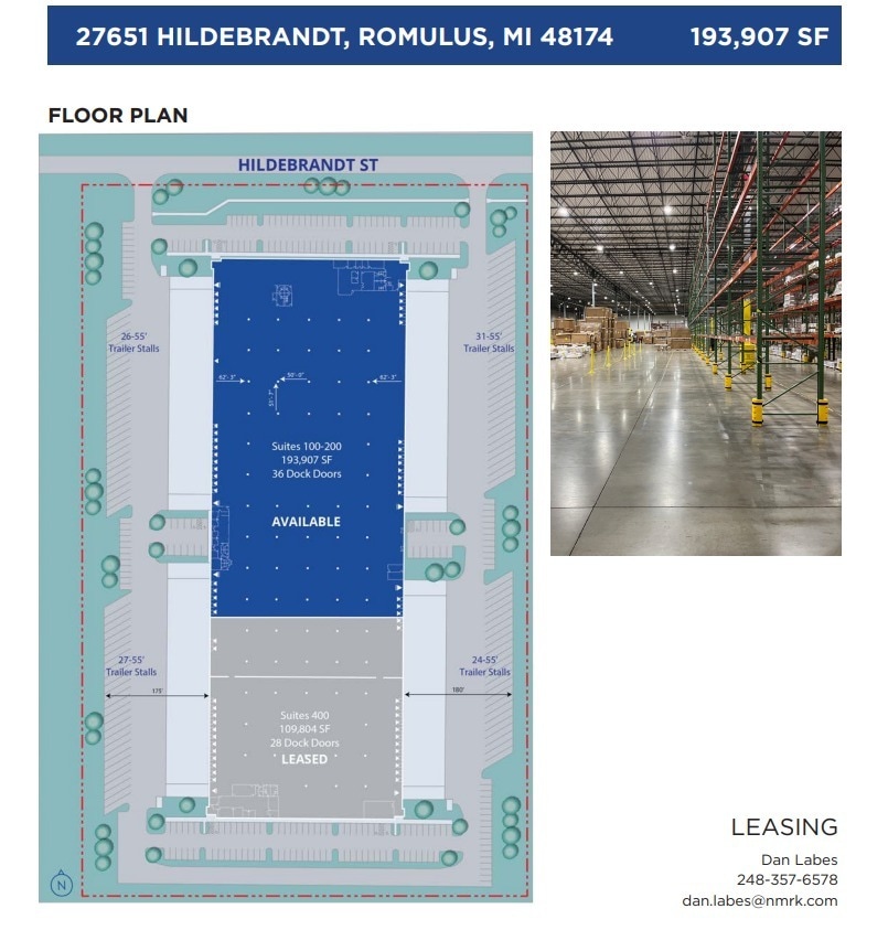 27651 Hildebrandt Rd, Romulus, MI for lease Floor Plan- Image 1 of 1