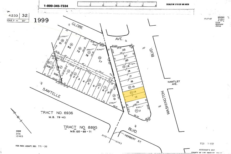 11291-11295 Washington Blvd, Culver City, CA à louer - Plan cadastral - Image 3 de 4