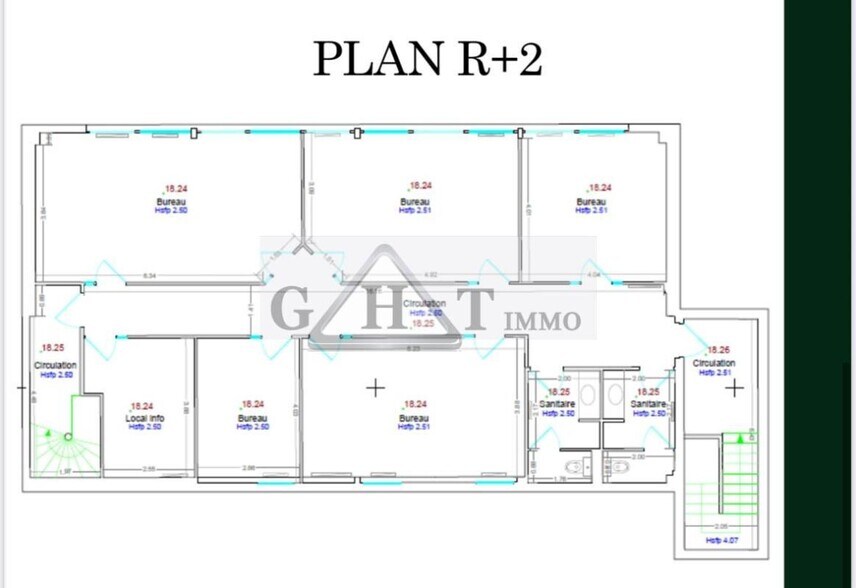 Bureau dans Nanterre à louer - Plan d’étage - Image 1 de 1