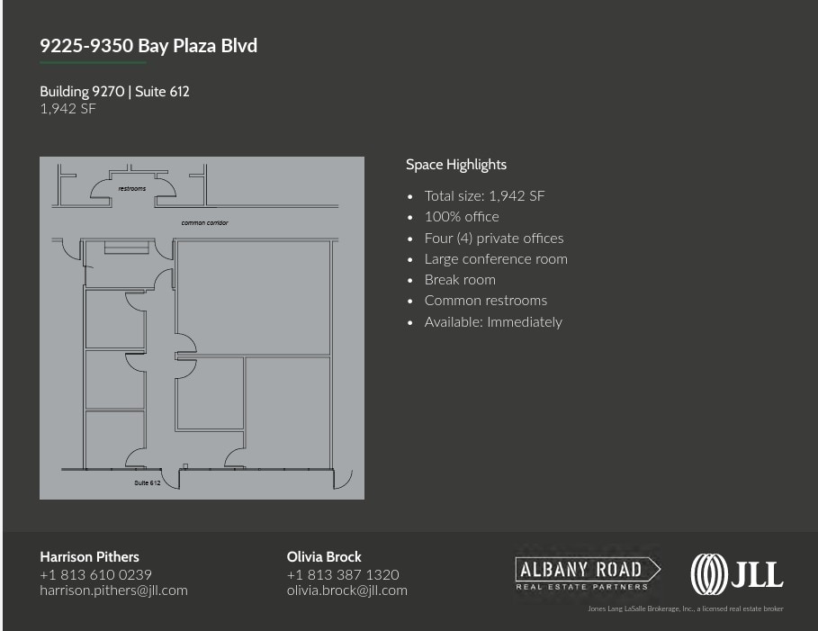9280 Bay Plaza Blvd, Tampa, FL for lease Floor Plan- Image 1 of 1