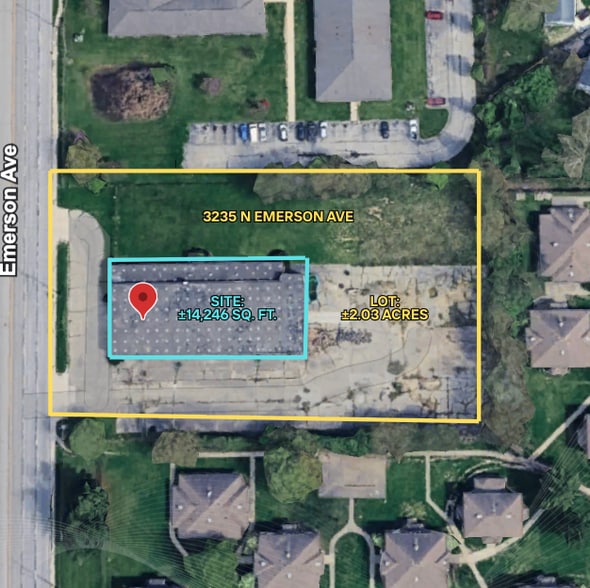 3235 N Emerson Ave, Indianapolis, IN for sale - Aerial - Image 2 of 4