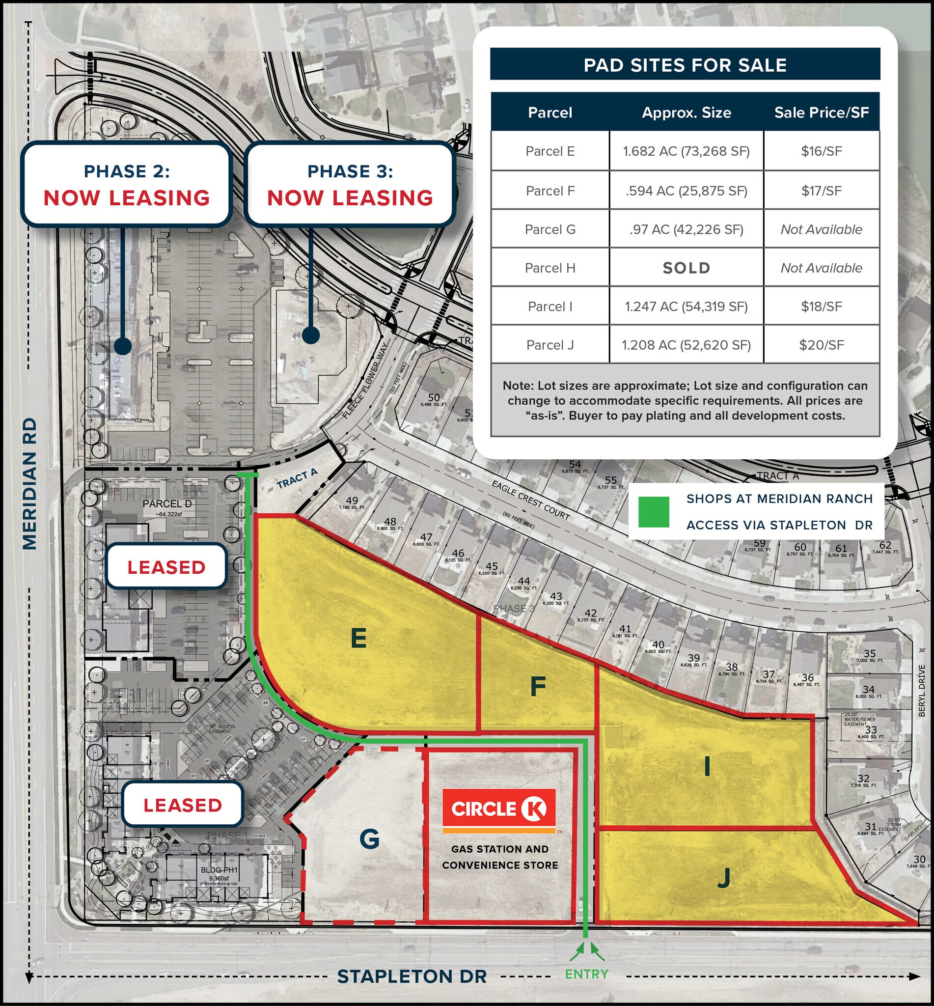 Meridian Rd & Stapleton Dr- Lot E, Falcon, CO à vendre Plan de site- Image 1 de 2