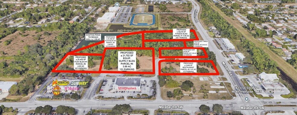 6370 Minton Rd NW, Palm Bay, FL à louer - Aérien - Image 1 de 5