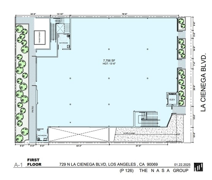 729-731 N La Cienega Blvd, Los Angeles, CA for lease - Floor Plan - Image 2 of 5