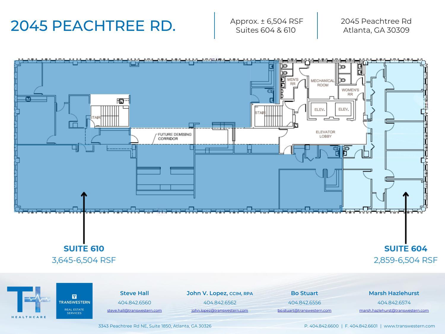 2045 Peachtree Rd NE, Atlanta, GA à louer Plan d’étage- Image 1 de 1