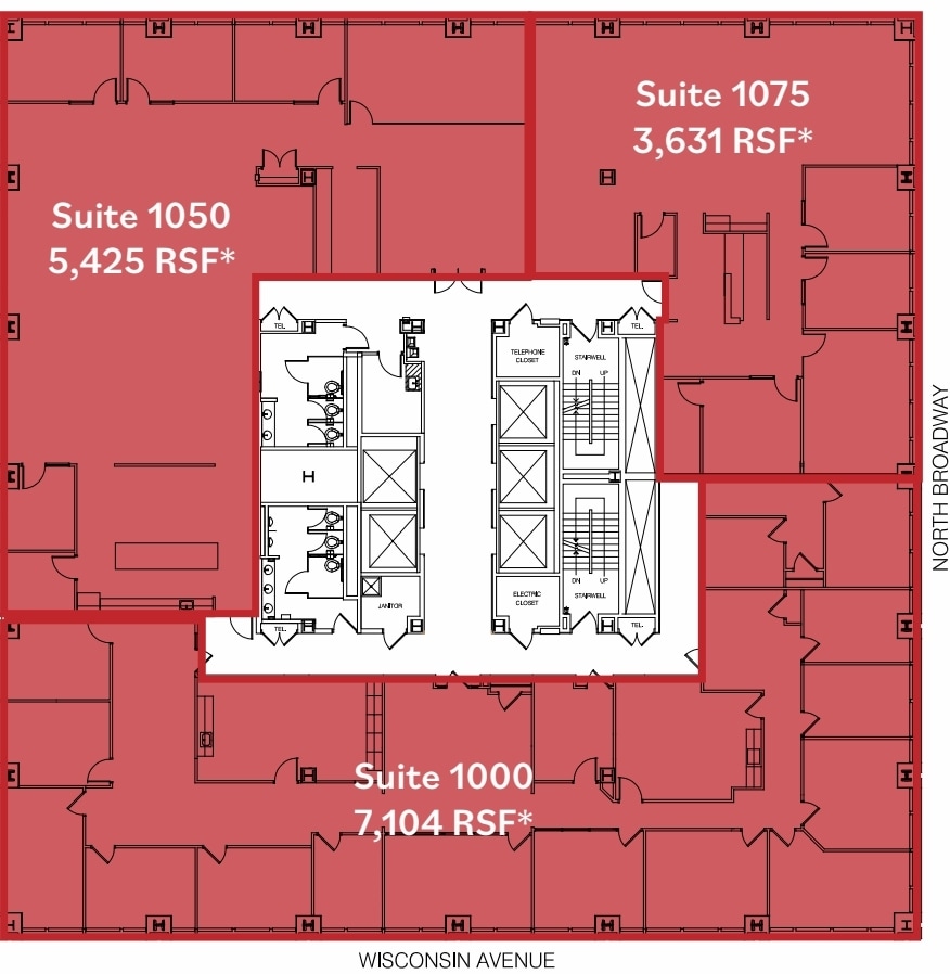 250 E Wisconsin Ave, Milwaukee, WI à louer Plan d’étage- Image 1 de 1