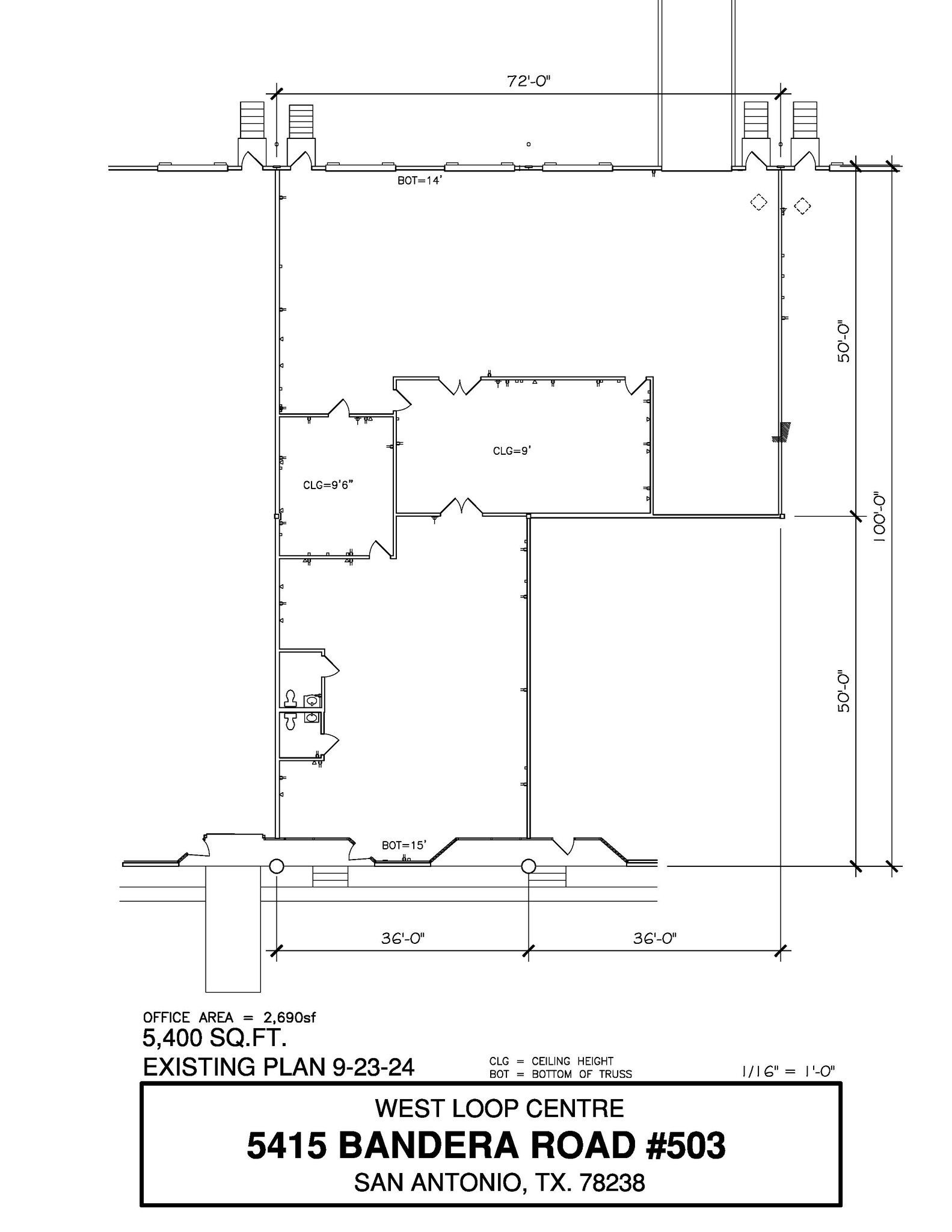 5407-5419 Bandera Rd, San Antonio, TX à louer Plan d  tage- Image 1 de 1