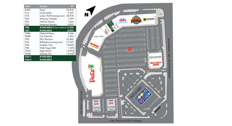 12900 Willowchase Dr, Houston, TX for lease - Site Plan - Image 2 of 4