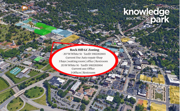 207 White St W, Rock Hill, SC - Aerial  map view