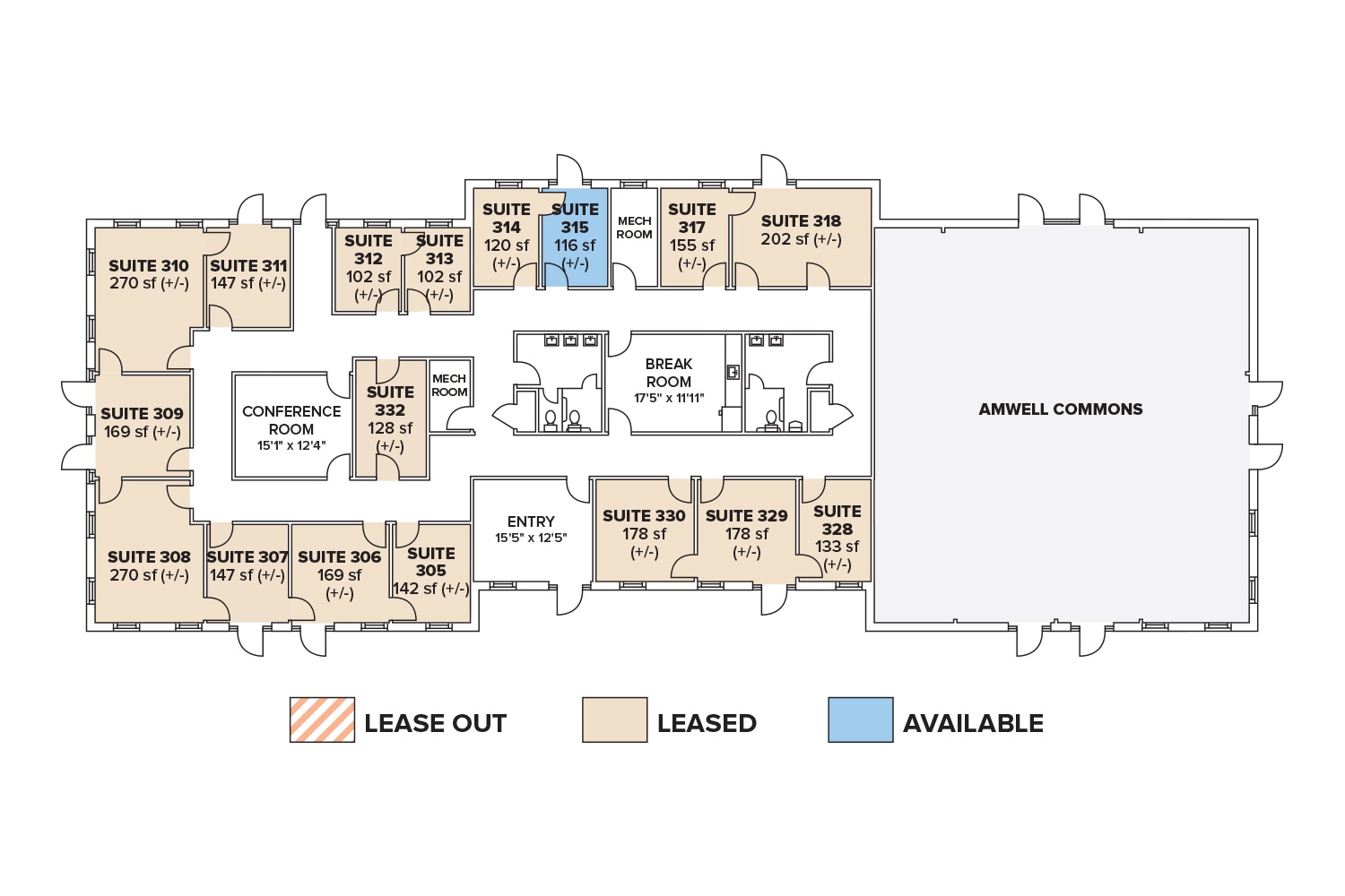 390 Amwell Rd, Hillsborough, NJ à louer Plan d’étage- Image 1 de 1