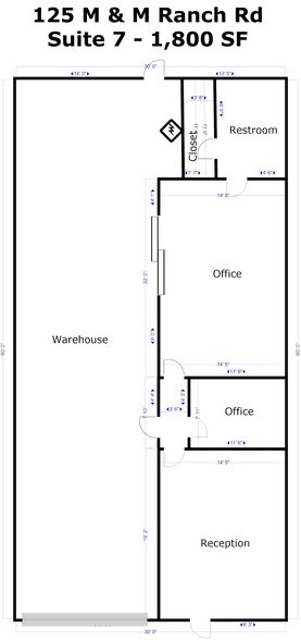 125 M and M Ranch Rd, Granbury, TX for lease - Floor Plan - Image 2 of 28