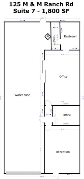 129 M and M Ranch Rd, Granbury, TX à louer - Plan d’étage - Image 2 de 28
